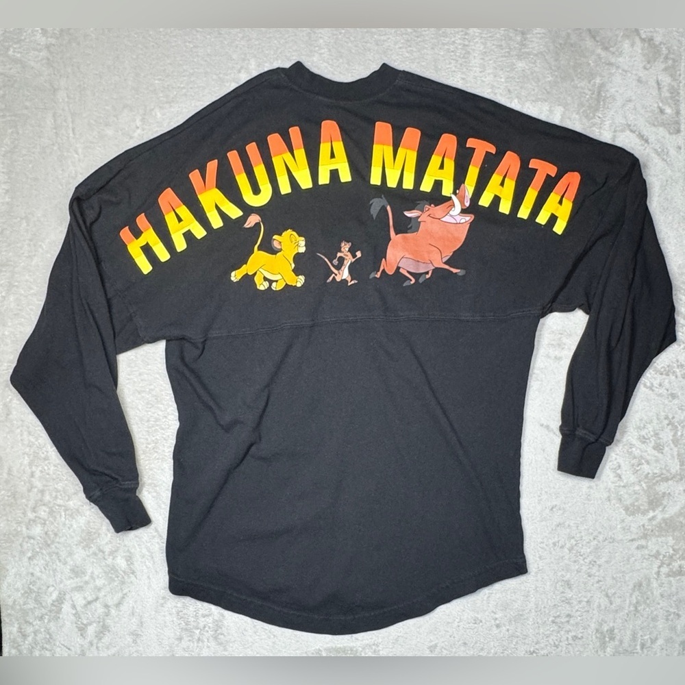 Disney The Lion King Hakuna Matata Black 100% Cotton Spirit Jersey Size XS